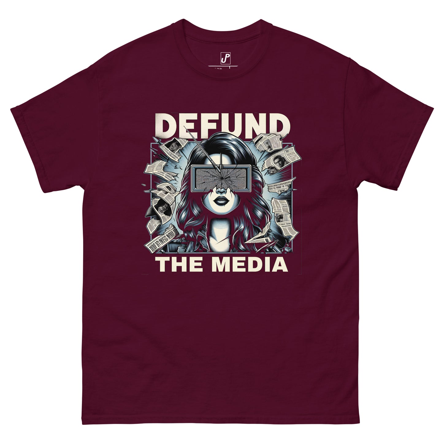 "Defund The Media" classic tee (Front Print)