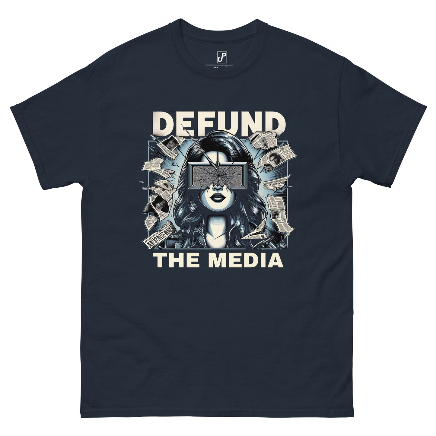 "Defund The Media" classic tee (Front Print)