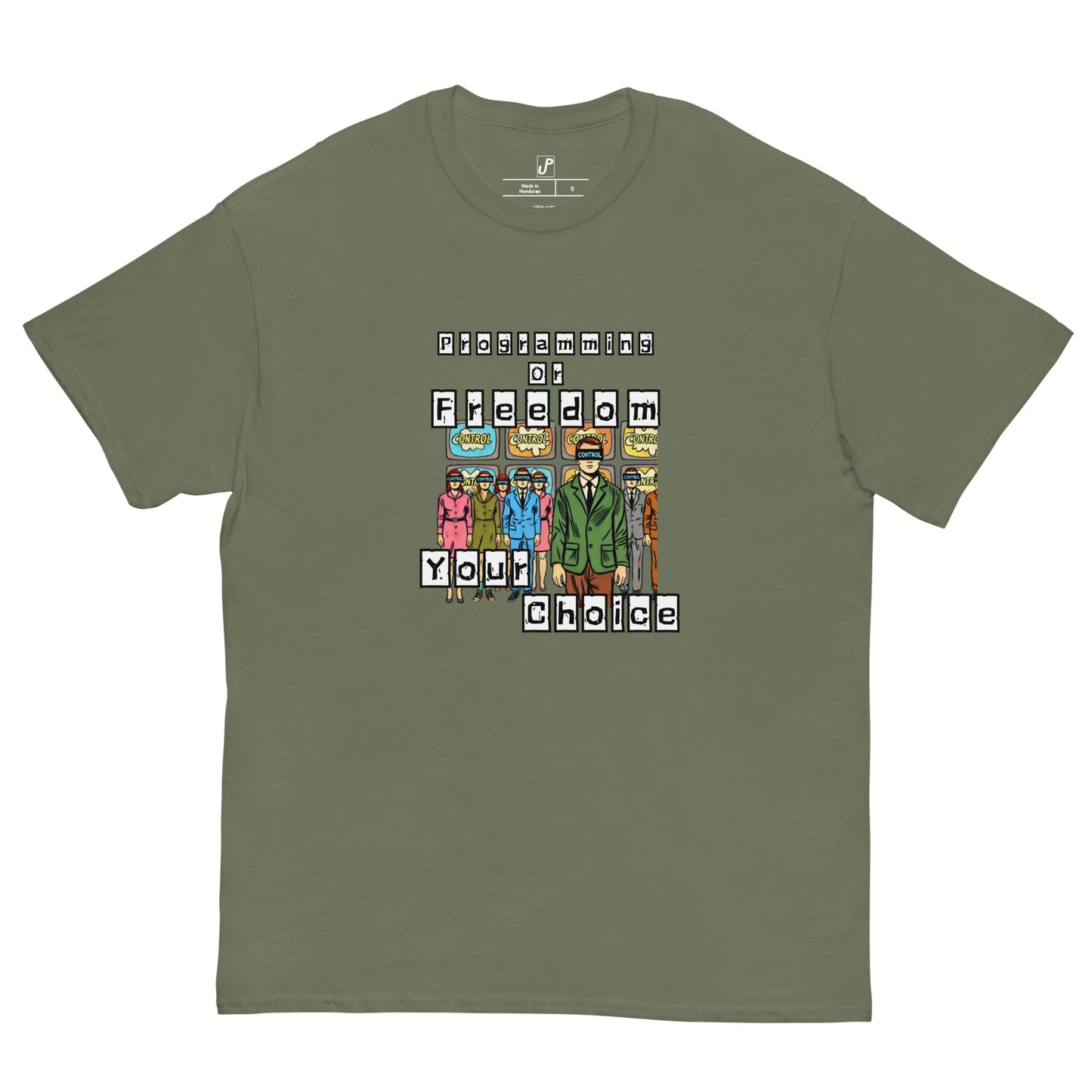 Classic "Programming Or Freedom" T-shirt (Front Print)