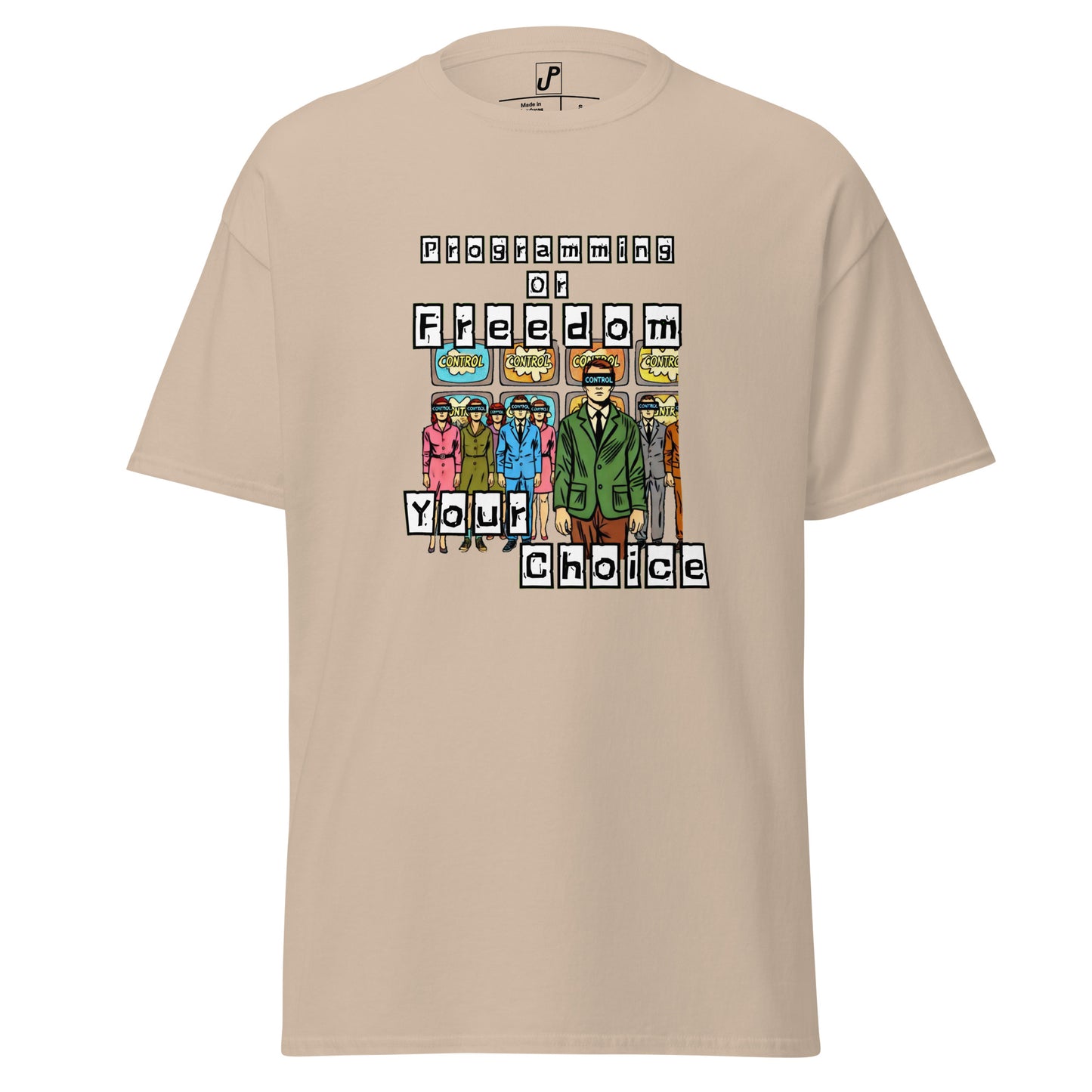 Classic "Programming Or Freedom" T-shirt (Front Print)