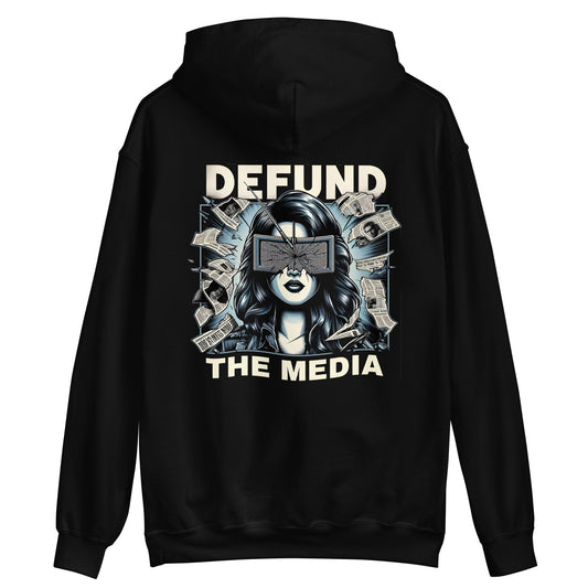 Unisex "Defund The Media" Hoodie (Rear Print)