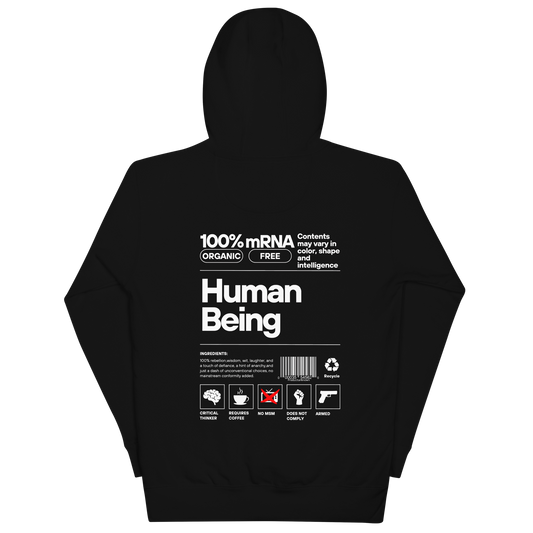 Unisex "Human Being" Hoodie (Rear Print)