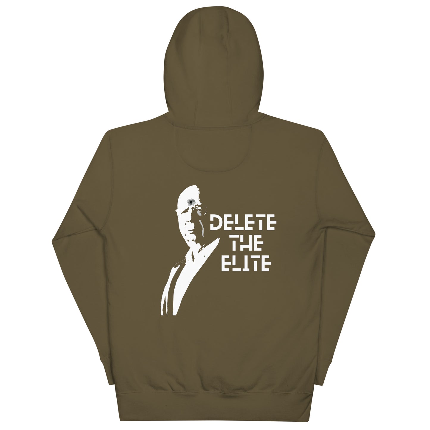 Unisex "Delete The Elite" Hoodie (Rear Print)